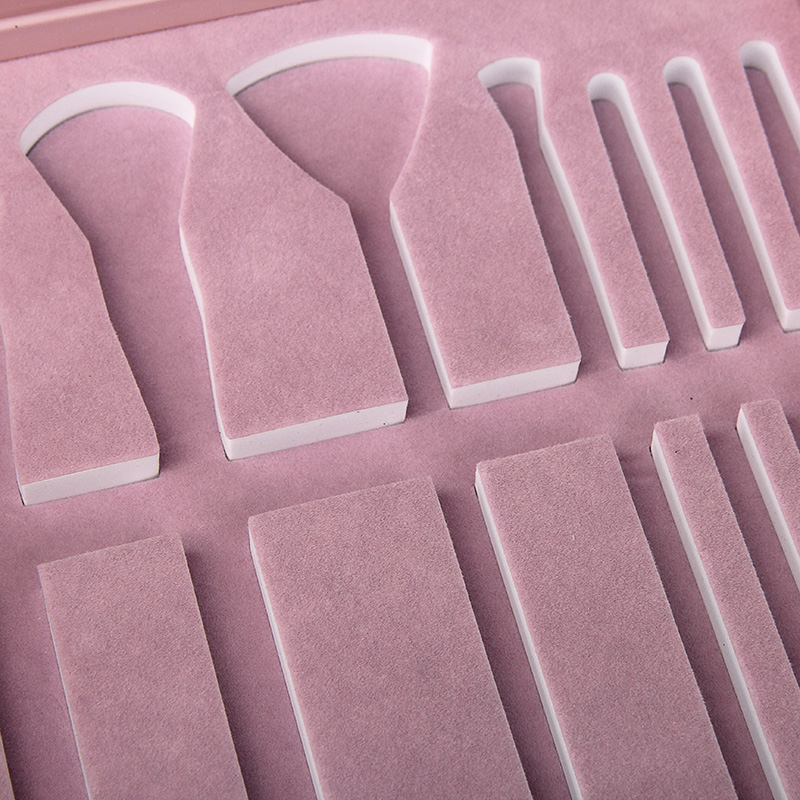 Boîte personnalisée d'emballage de brosses de maquillage de carton de papier rose de mousse d'EVA