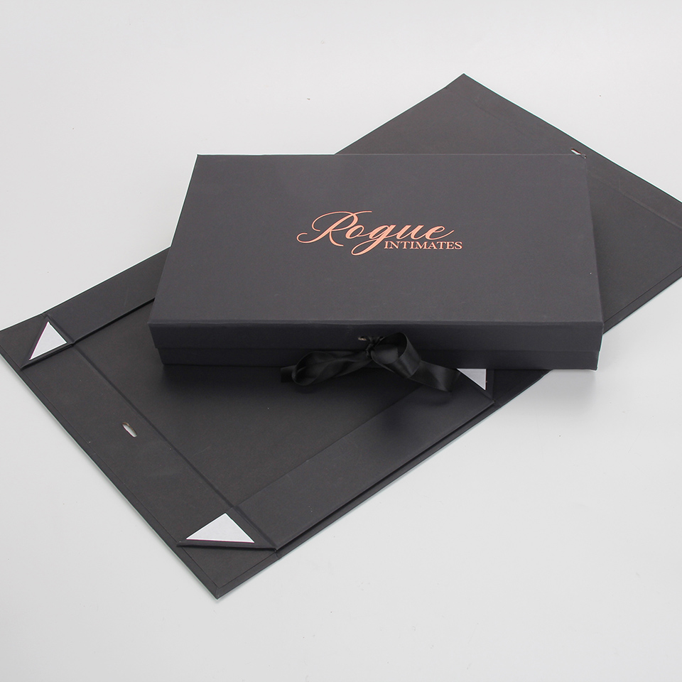 Pliage noir mat personnalisé avec boîte d'emballage de paquet d'extension de cheveux de luxe avec logo avec boîte d'emballage d'extension de cheveux de luxe avec logo