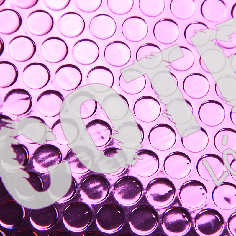 Cosmétiques imperméables personnalisés empaquetant l'annonce métallique de bulle de roses chauds
