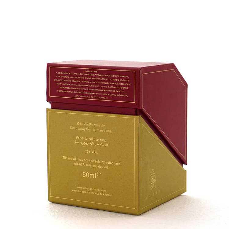 Boîte-cadeau faite sur commande d'emballage de bouteille de parfum de papier de carton de paquet cosmétique de papier fait sur commande